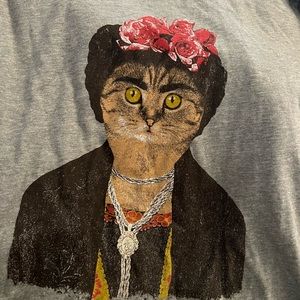 Frida Kahlo cat t shirt - Sz XL, short sleeve, NWOT